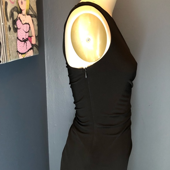 Laundry Womens Blue One Shoulder Jersey Beaded Side Slit Gown Dress Size 4 $390 - Picture 5 of 6